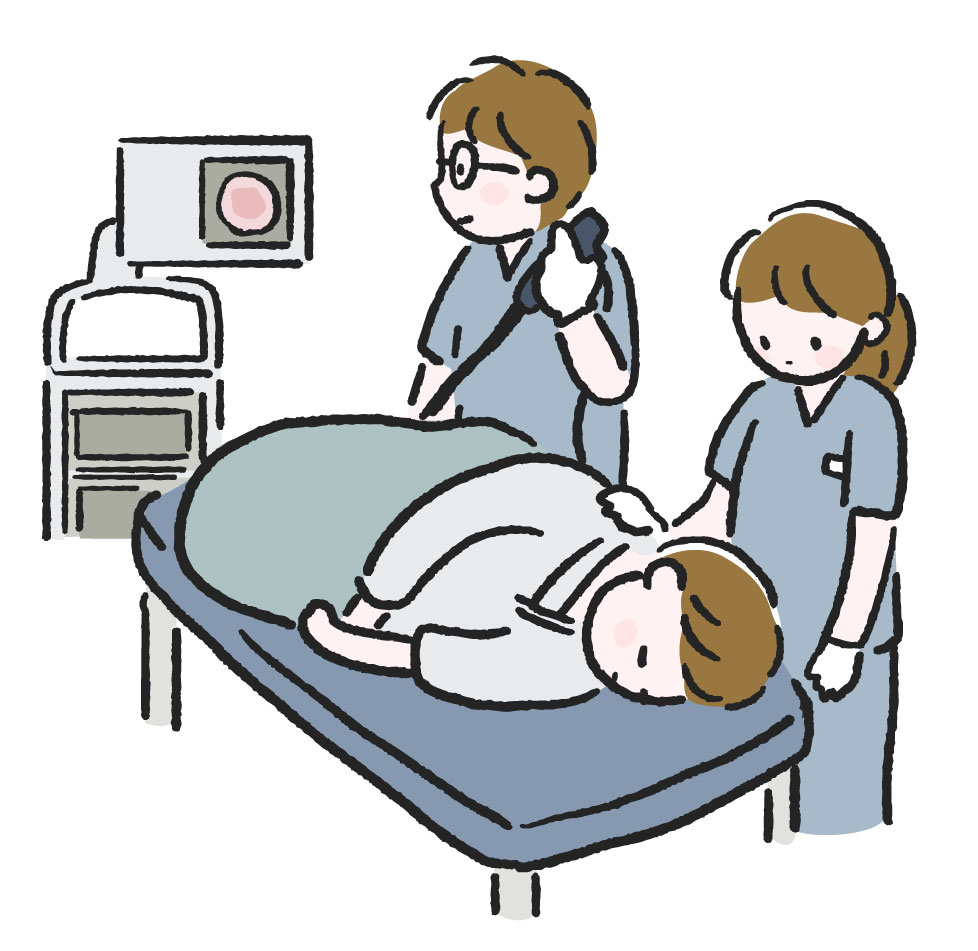 大腸カメラ施術のイラスト
