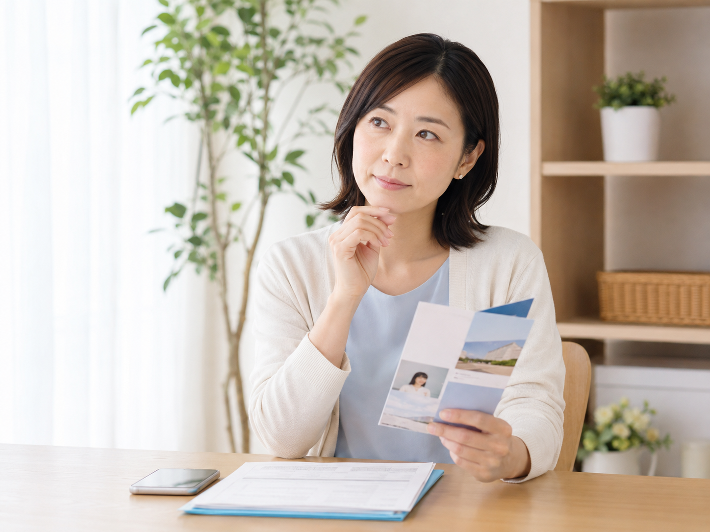 考える女性