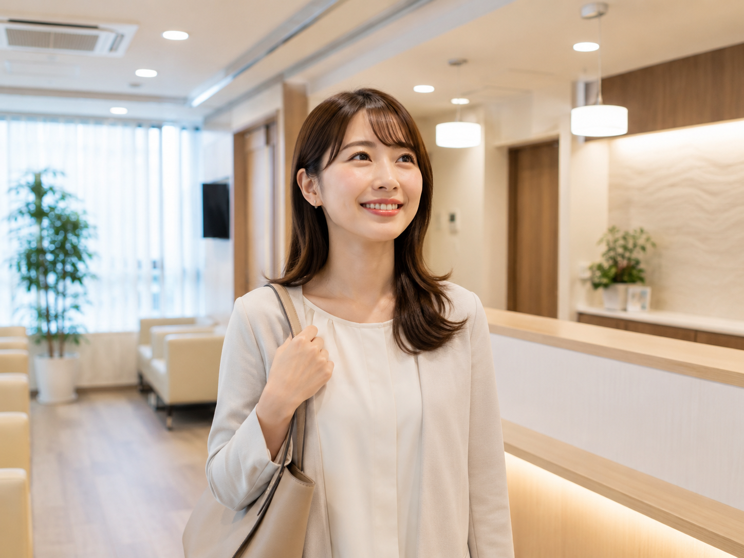 通院する女性