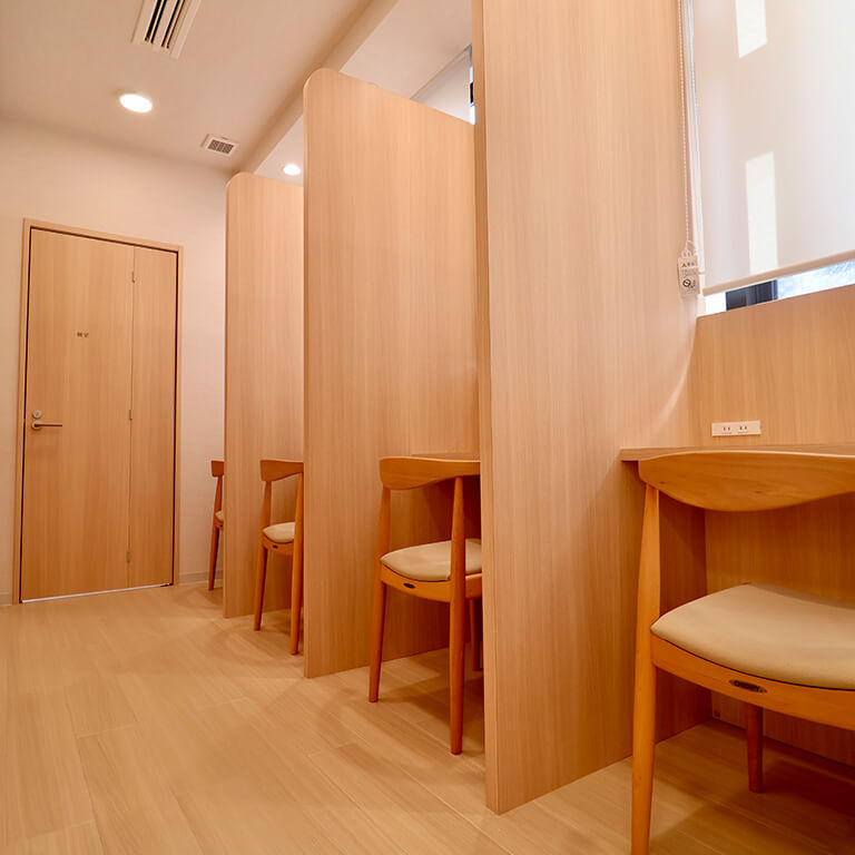 院内下剤スペースと専用トイレのイメージ